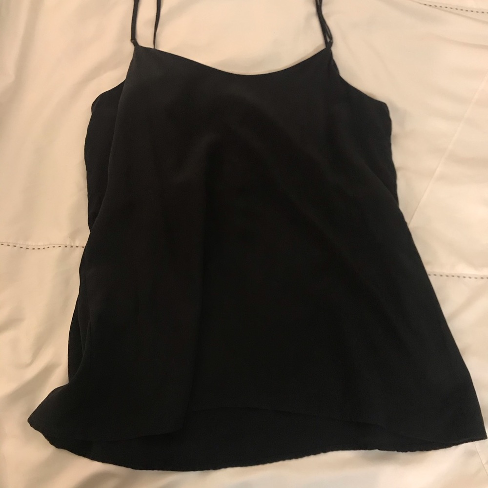 yumi kim black button silk cami tank top - Picture 5 of 8